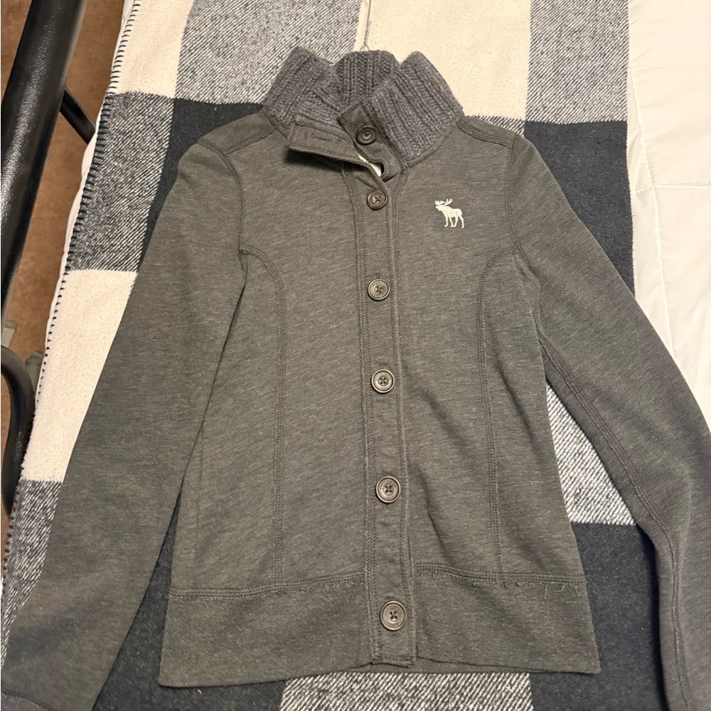 Abercrombie & Fitch Charcoal Kids Jacket with Logo